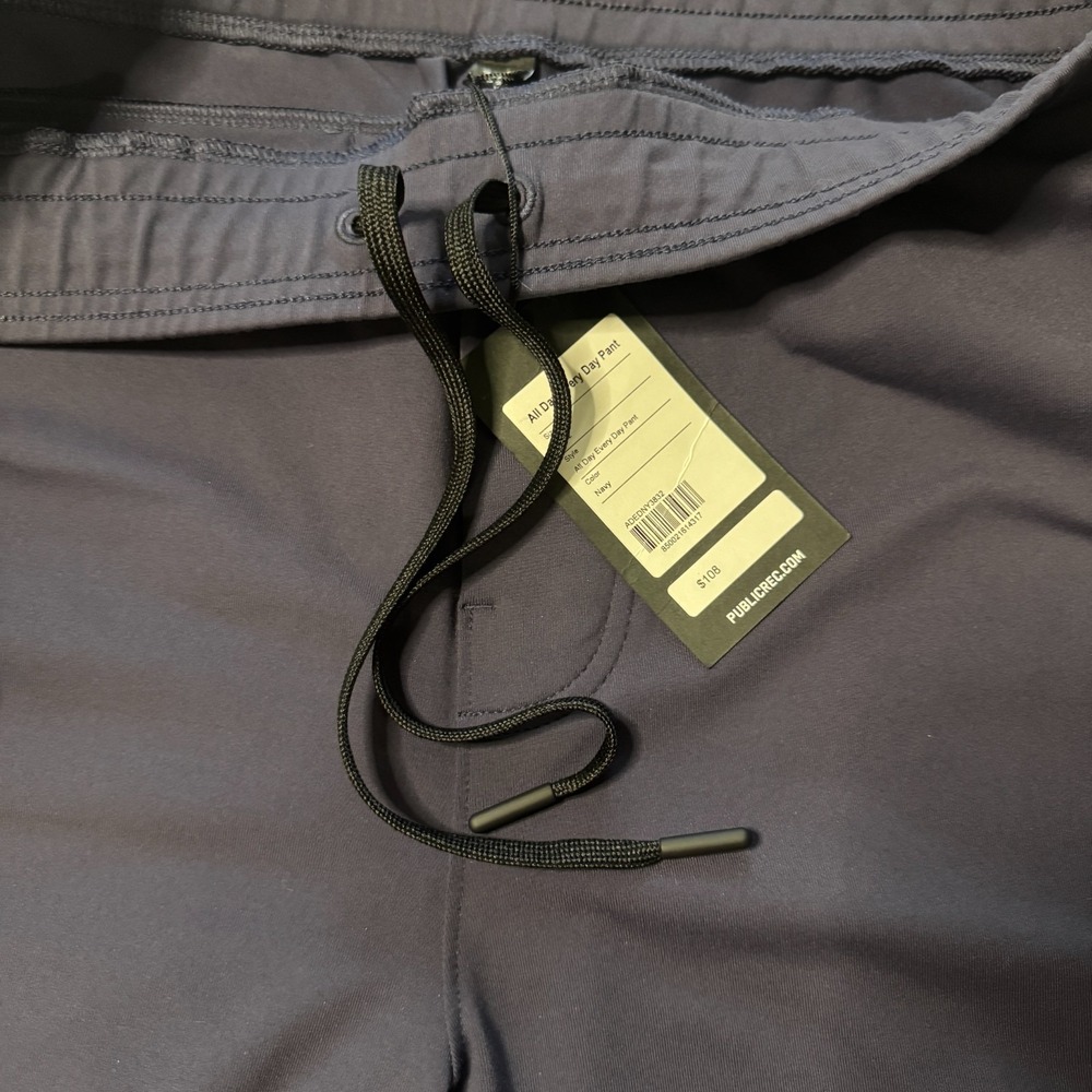 Public Rec All Day Every Day Pant Men 38x32 Navy Zipper Pocket Performance - Picture 4 of 9